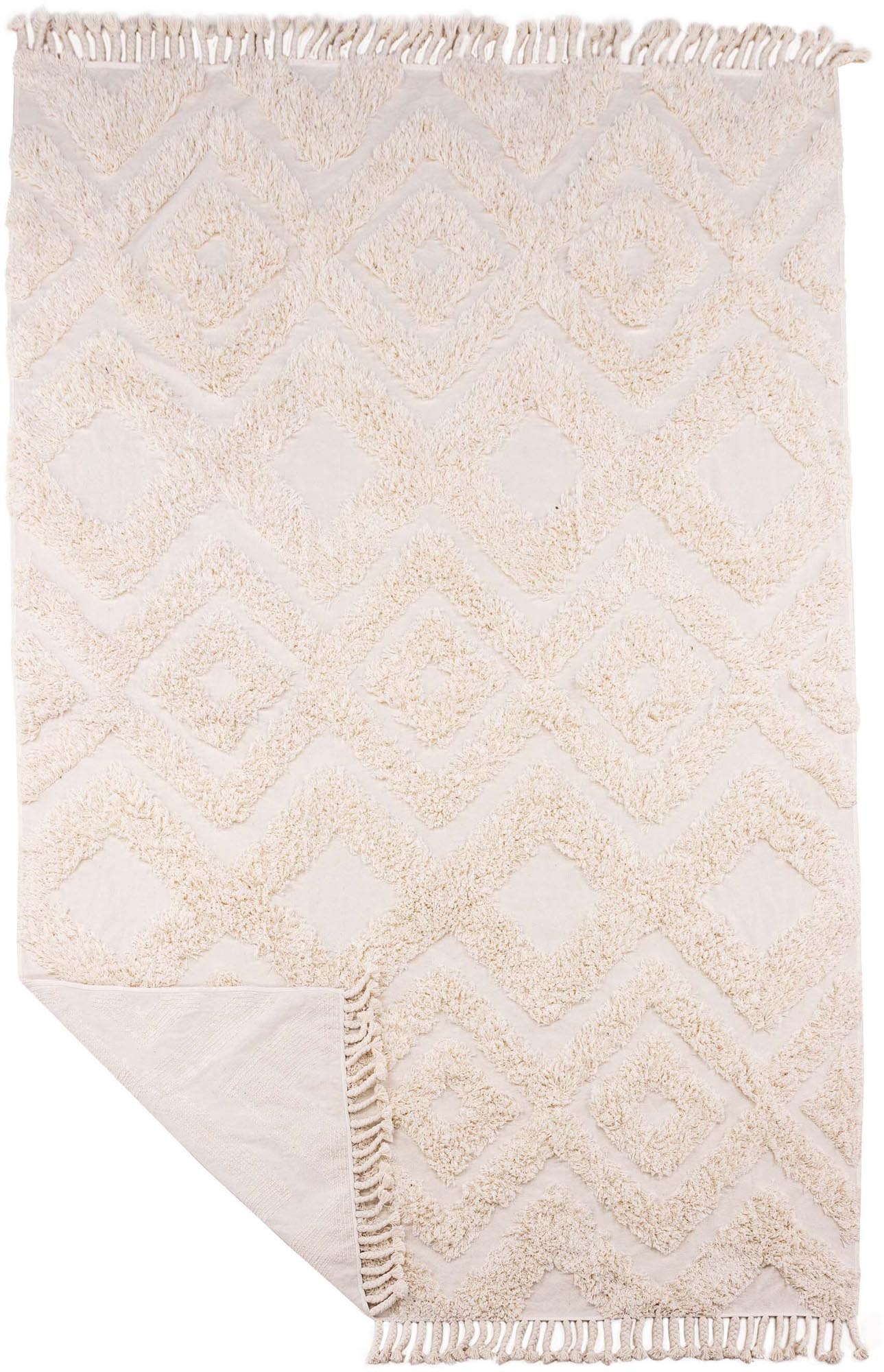 Hilma Teppich in Weiss präsentiert im Onlineshop von KAQTU Design AG. Teppich ist von Venture Home