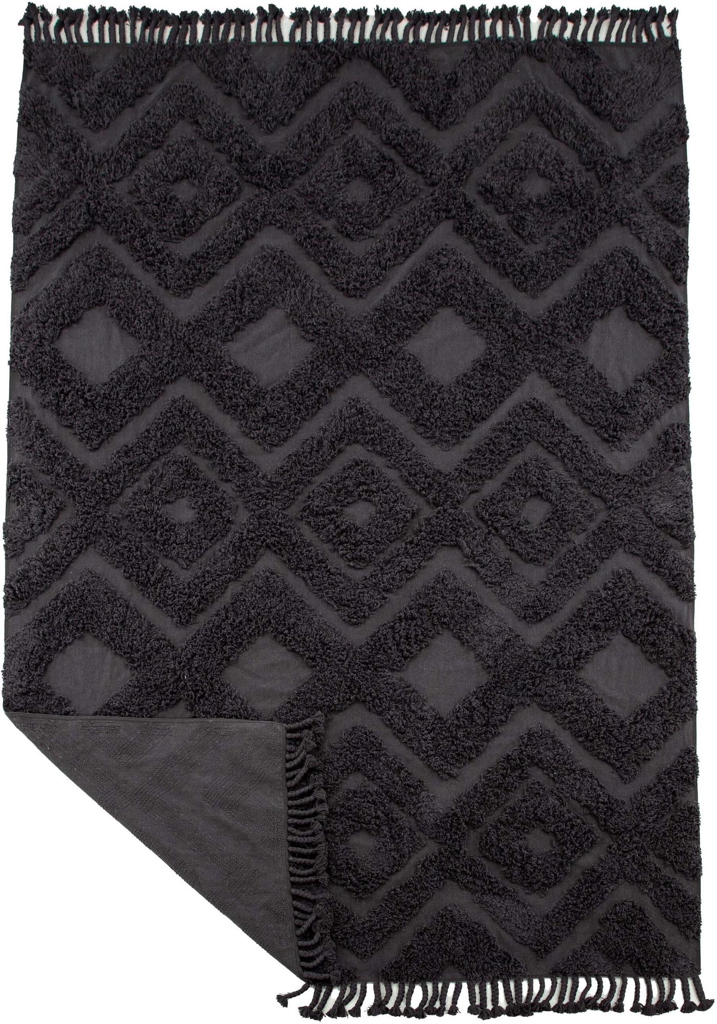 Hilma Teppich in Dunkelgrau präsentiert im Onlineshop von KAQTU Design AG. Teppich ist von Venture Home