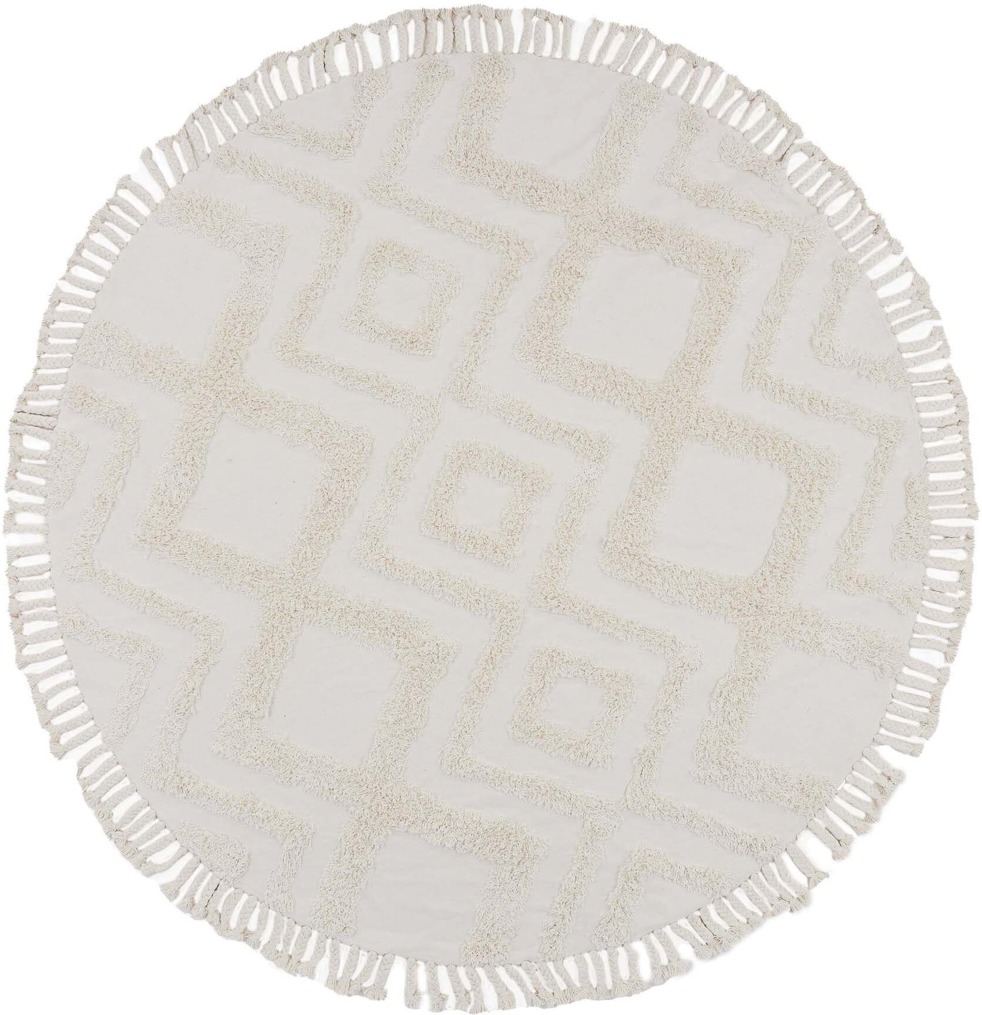 Hilma Teppich in Weiss präsentiert im Onlineshop von KAQTU Design AG. Teppich ist von Venture Home