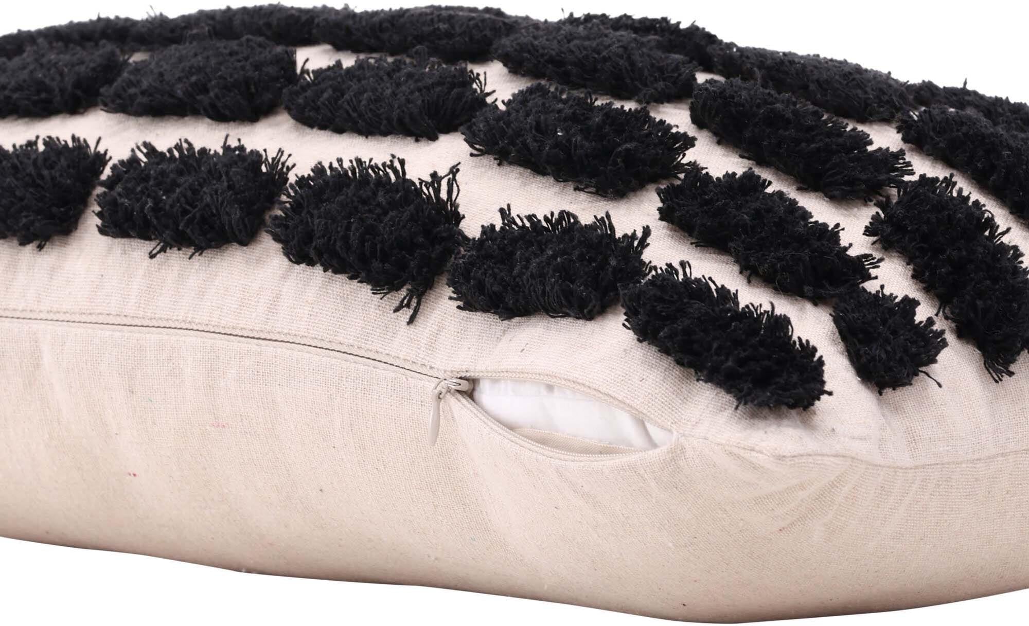 Lova Kissenbezug: Modernes Design, getuftetes Muster, Baumwoll-Polyester, langlebig, pflegeleicht, stilvoller Akzent.