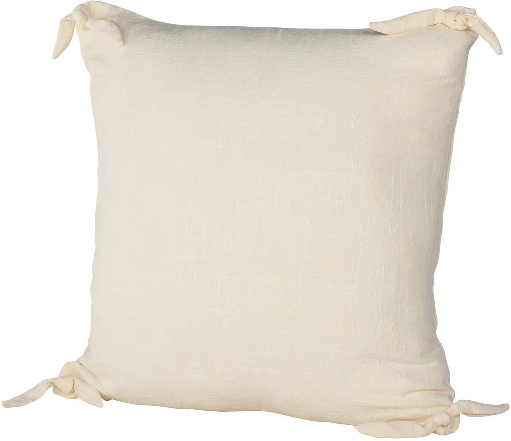 Nora Kissenbezug von Venture Home: Eleganter Beigeton, hochwertige Materialien und verspielte Schnürsenkel für einladende Wohnräume.