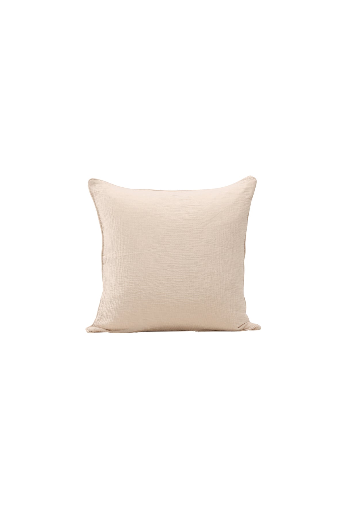 Beiger Tyra Kissenbezug aus 100 % Baumwolle, quadratische Form, 60 x 60 cm, mit verstecktem Reissverschluss an der Unterseite, Venture Home.