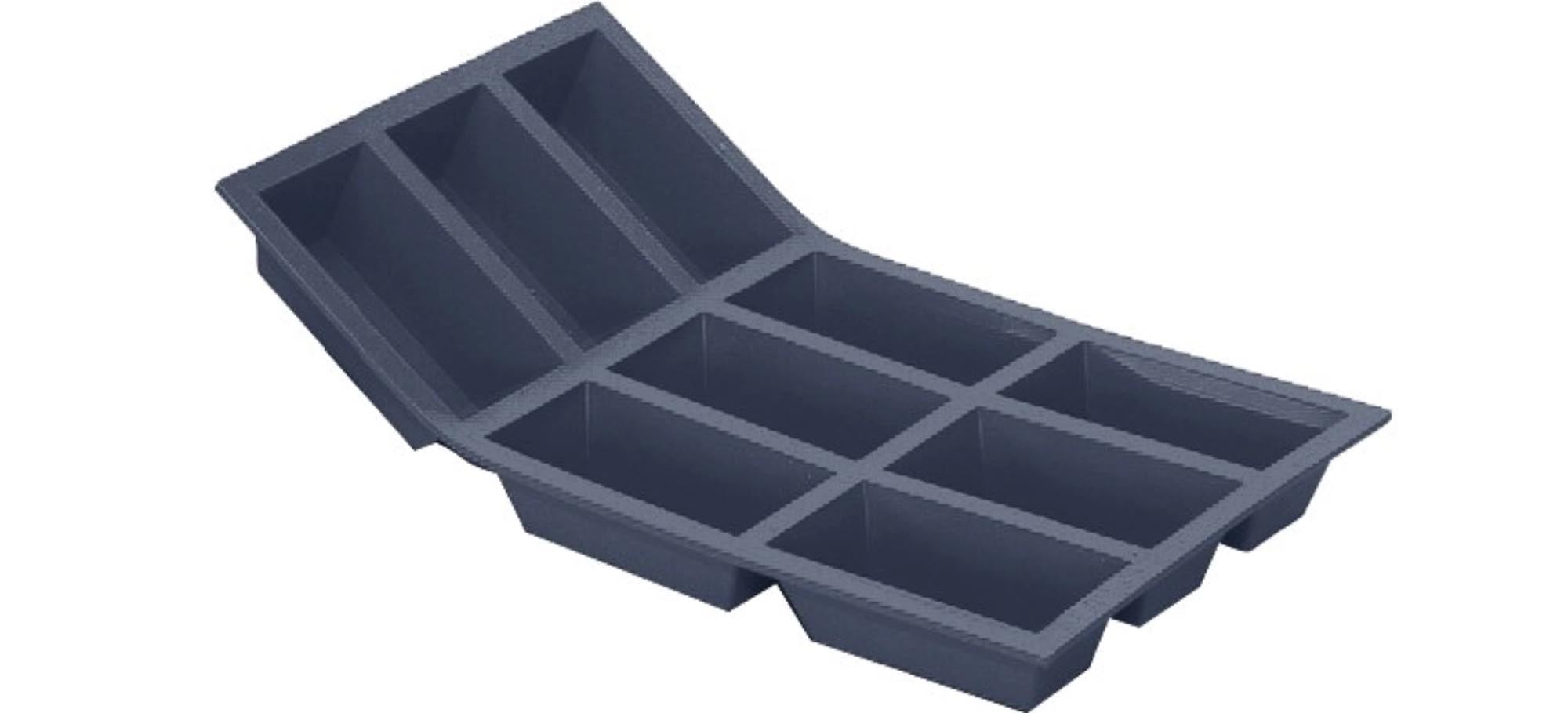 Die Moul Flex Backform von de Buyer: Perfekte 9 Kuchen, Antihaft-Silikon, gleichmässige Bräunung, leicht zu reinigen, vielseitig und langlebig.