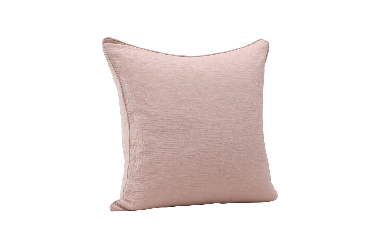 Beiger Tyra Kissenbezug aus 100 % Baumwolle, quadratische Form, 60 x 60 cm, mit verstecktem Reissverschluss an der Unterseite, Venture Home.
