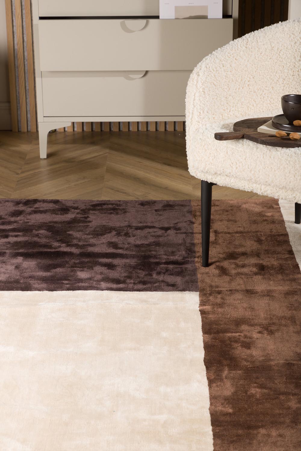 Arvid Teppich in Braun präsentiert im Onlineshop von KAQTU Design AG. Teppich ist von Venture Home
