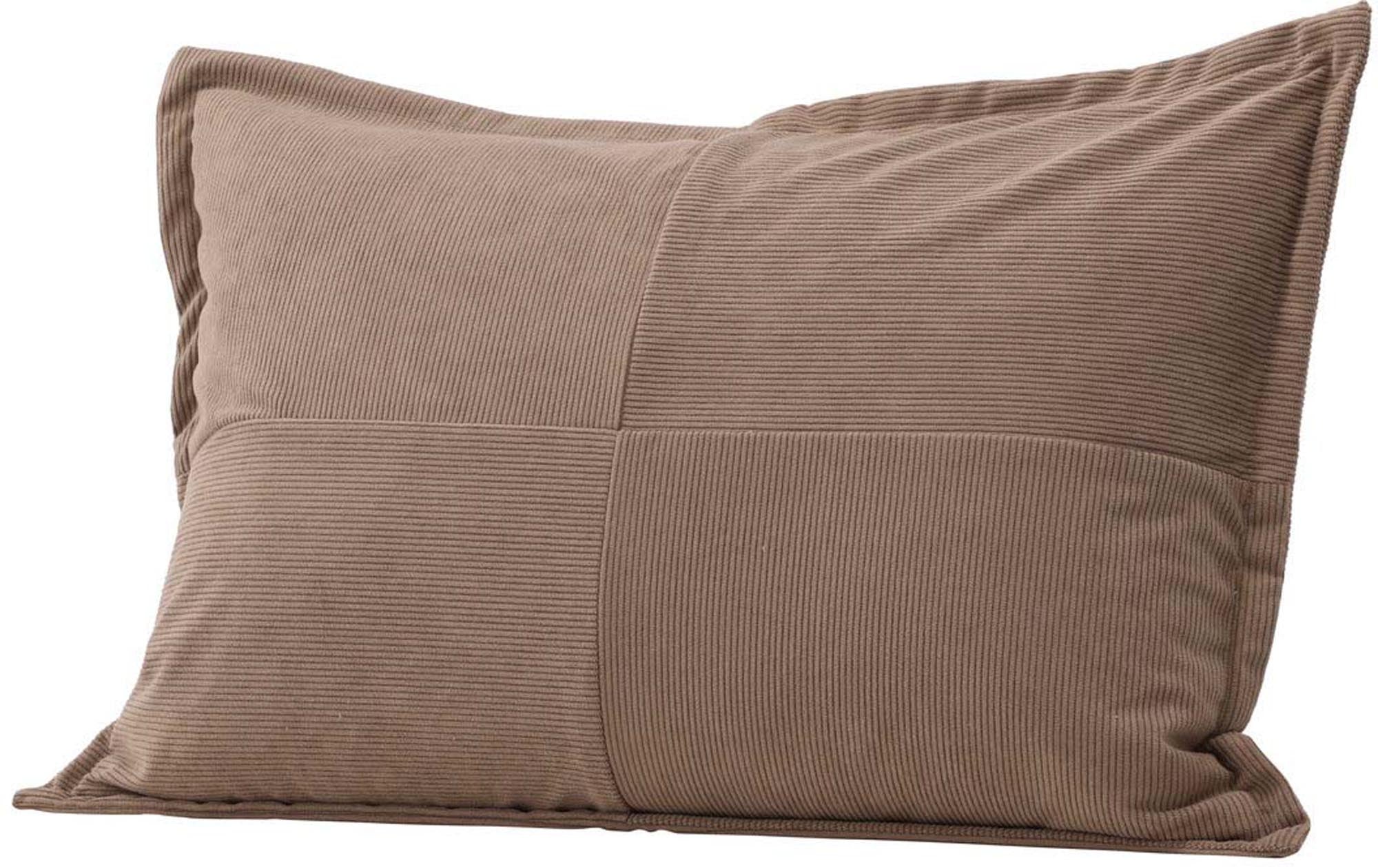 Lykke Kissenbezug: Nostalgischer Manchester-Stoff in Beige, langlebig und pflegeleicht, für einladende Wohnakzente.