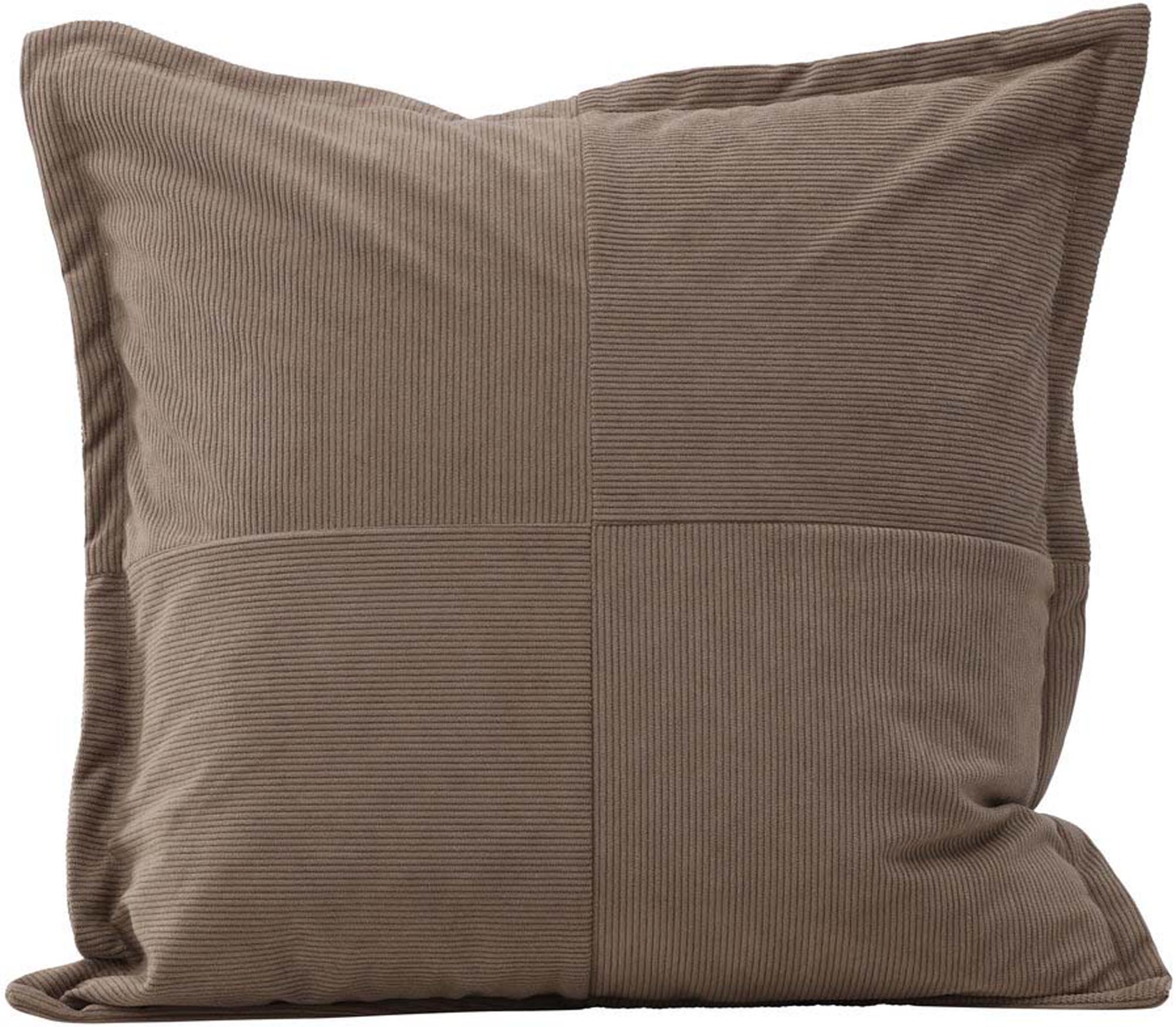 Lykke Kissenbezug: Nostalgischer Manchester-Stoff in Beige, pflegeleicht und vielseitig, für einladende Wohnräume.