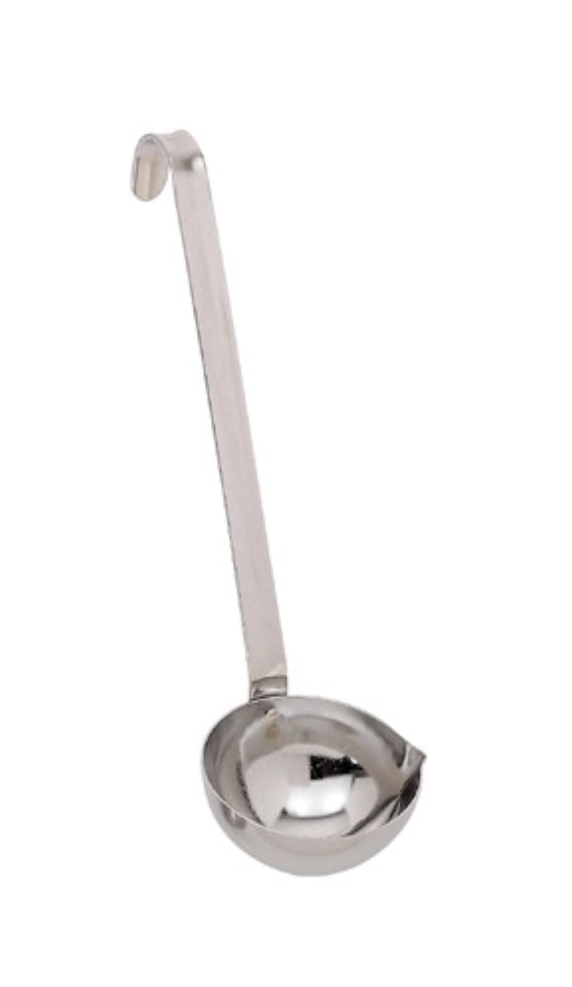 Kleiner Schöpflöffel Ø 6cm, 5cl, Edelstahl, mit Ausgiesser, 15.5cm Stiel, ideal für Saucen, langlebig, rostfrei, ergonomisch.