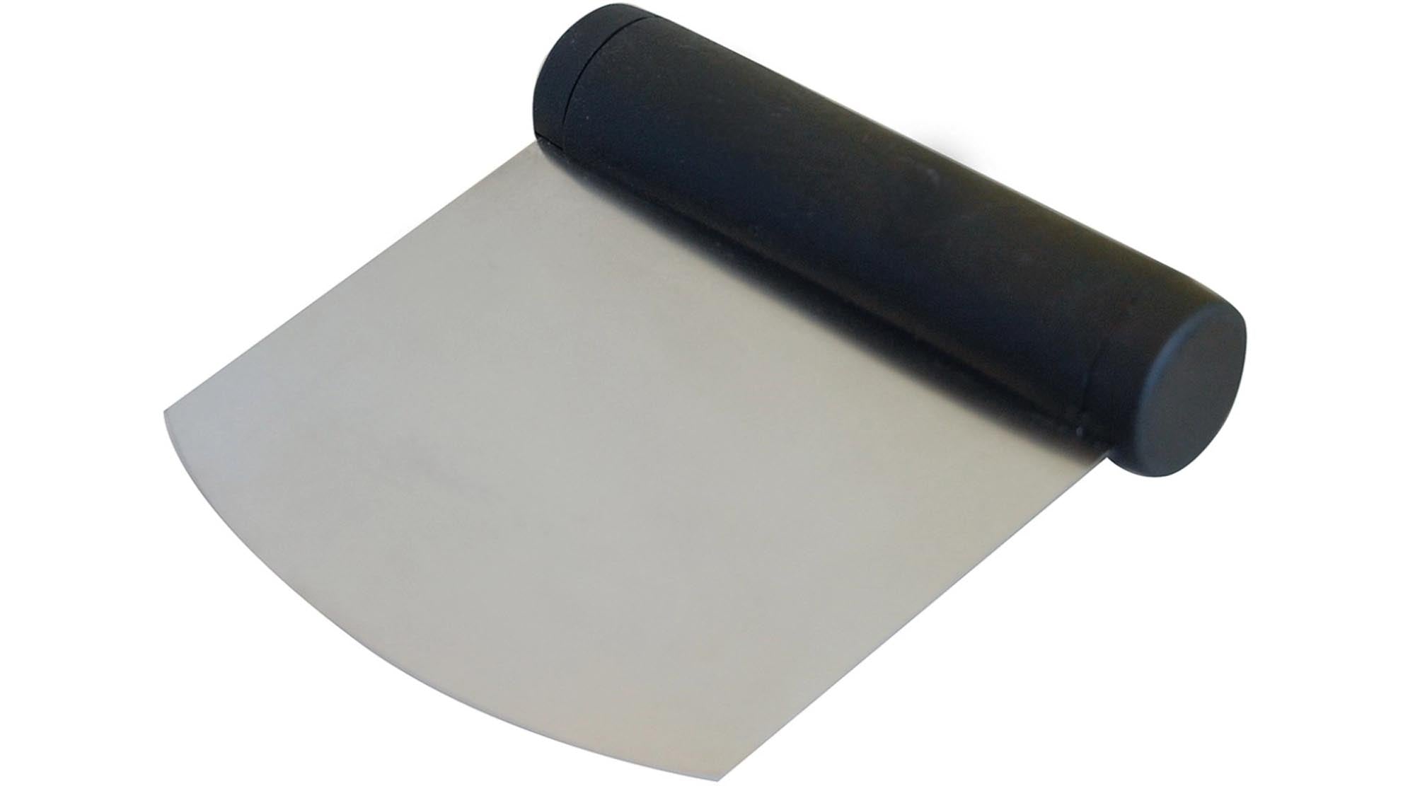 Biegsame Teigspachtel von de Buyer, 11x8.8cm, Edelstahl. Perfekt für präzises Arbeiten und müheloses Teigbearbeiten.