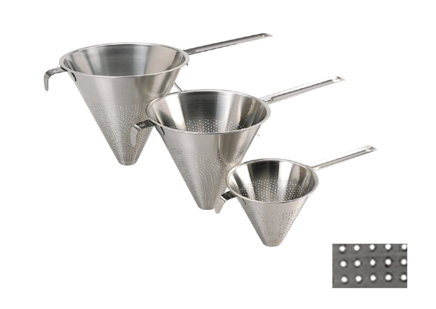 Tamis pointu Ø 14cm, perforation 1,5 mm