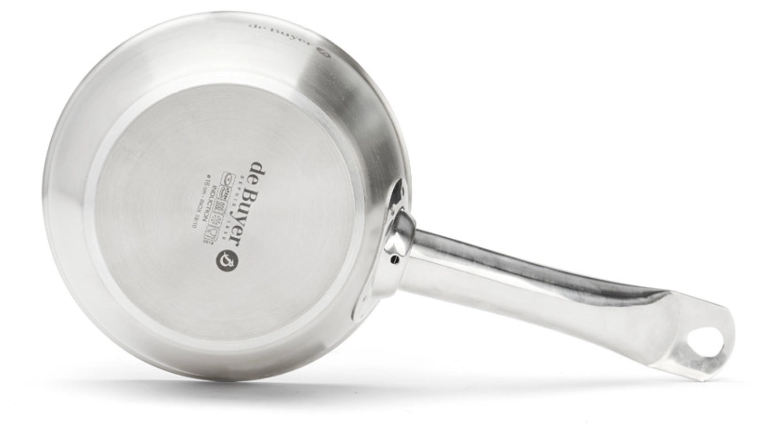 Prim'Appety Sauteuse konisch D16cm Induktion in Silber präsentiert im Onlineshop von KAQTU Design AG. Topf ist von de Buyer