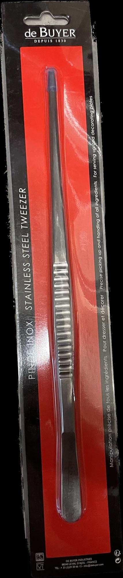 Lange 30cm Pinzette von de Buyer für präzise Küchenanwendungen.