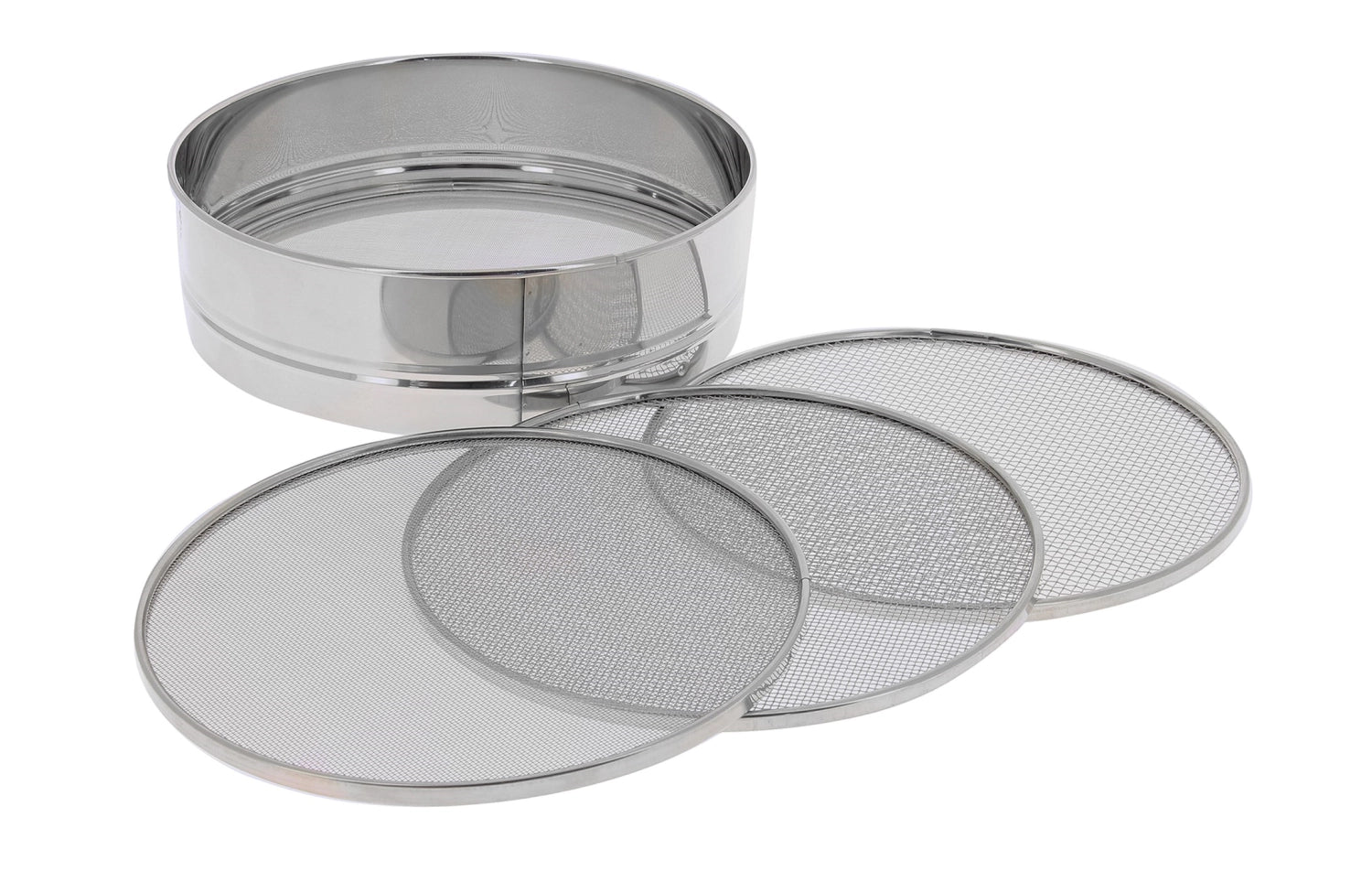Tamis de farine Ø 20 cm avec 4 inserts d'écran 0,5123 mm