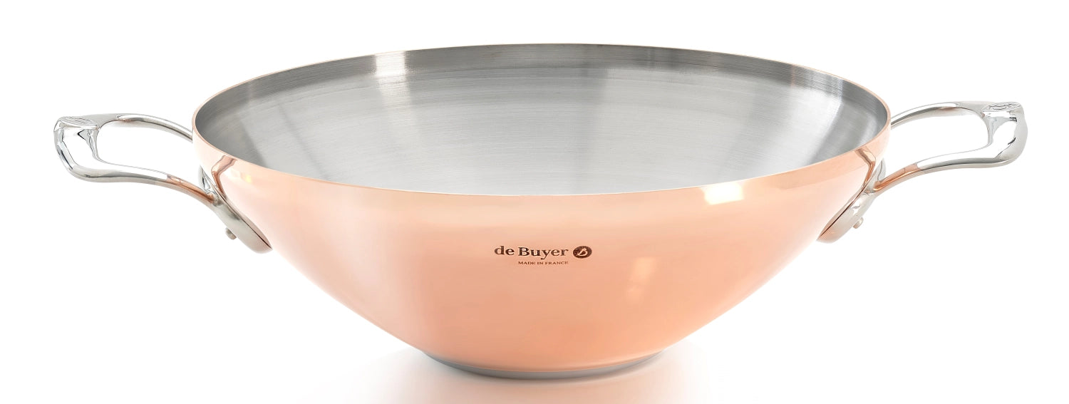 PRIMA MATERA wok copper-stainless steel Ø32cm, 2 handles, induction
