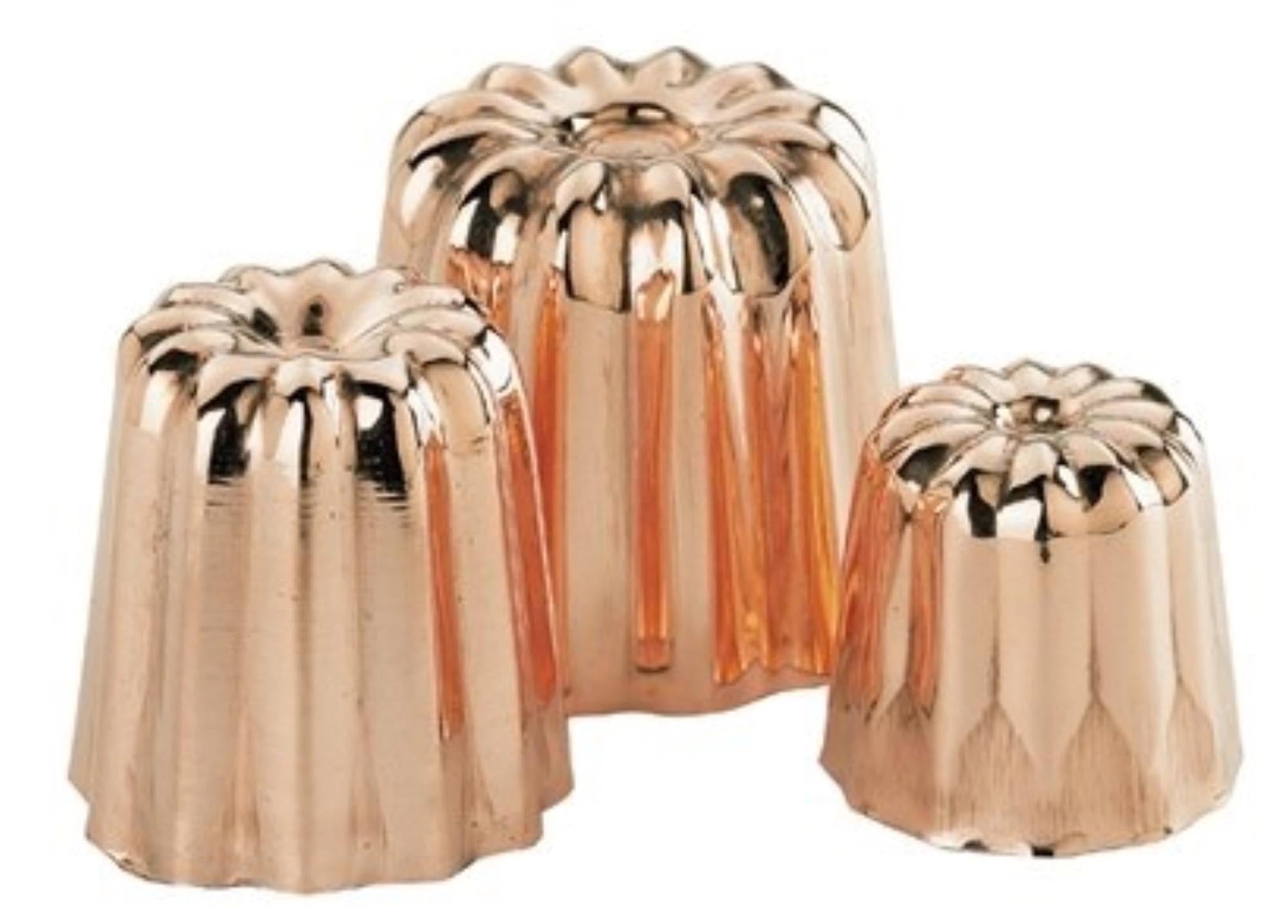 Exquisite Cannelés-Form aus Kupfer, 5,5 cm, von de Buyer.