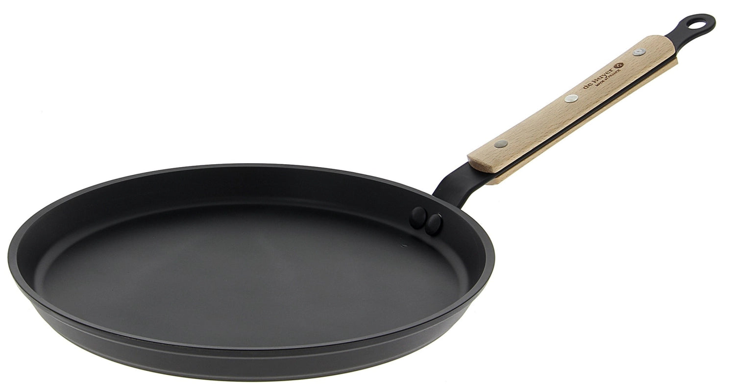 Entdecken Sie die Choc B Bois Crêpepfanne Induction 26cm von de Buyer – ideal für Crêpes, mit hervorragender Wärmeverteilung und innovativer Antihaftbeschichtung.