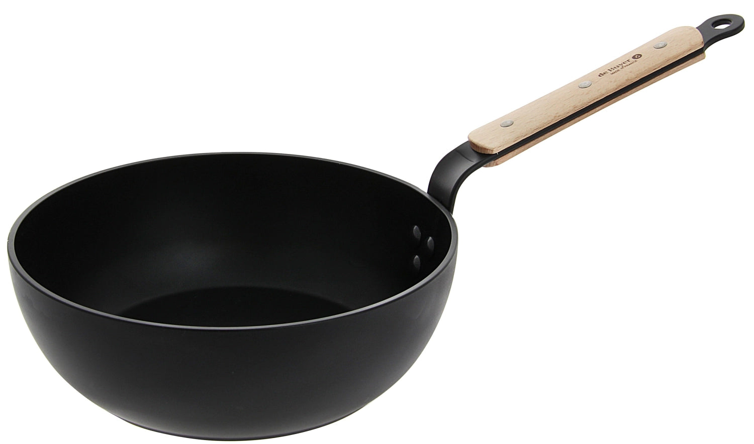 Entdecken Sie die Choc B Bois Sauteuse Induction Ø 24cm von de Buyer – ideal für Fleisch, Fisch und Gemüse. Hochwertige Materialien, ergonomisches Design und perfekte Wärmeverteilung für anspruchsvolle Köche.