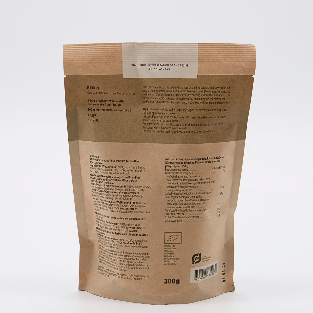 Kreieren Sie mit Nicolas Vahé Mix himmlische Bio-Waffeln & Pancakes.