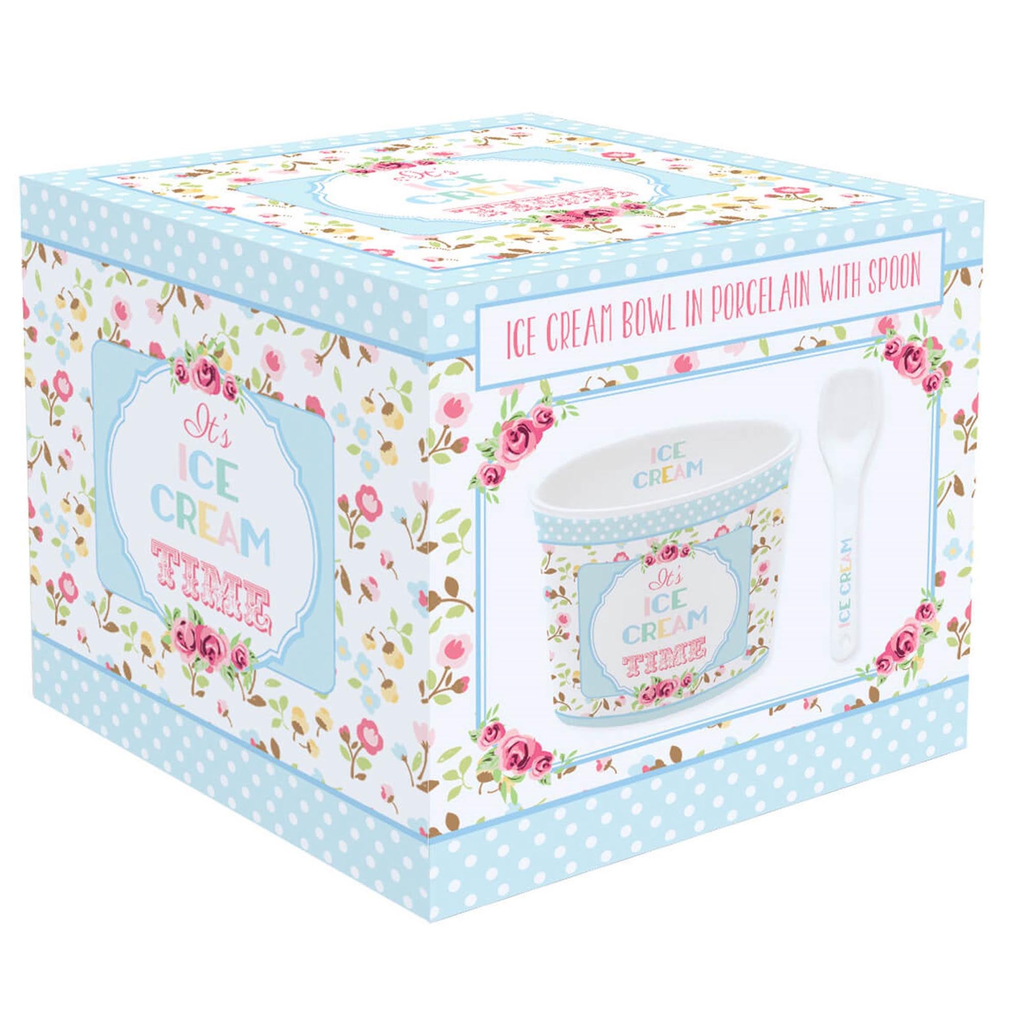 Eleganter blauer Eisbecher (D8.5cm) aus hochwertigem Porzellan. Perfekt für Eis, Sorbets & mehr. Ideal als Geschenk!