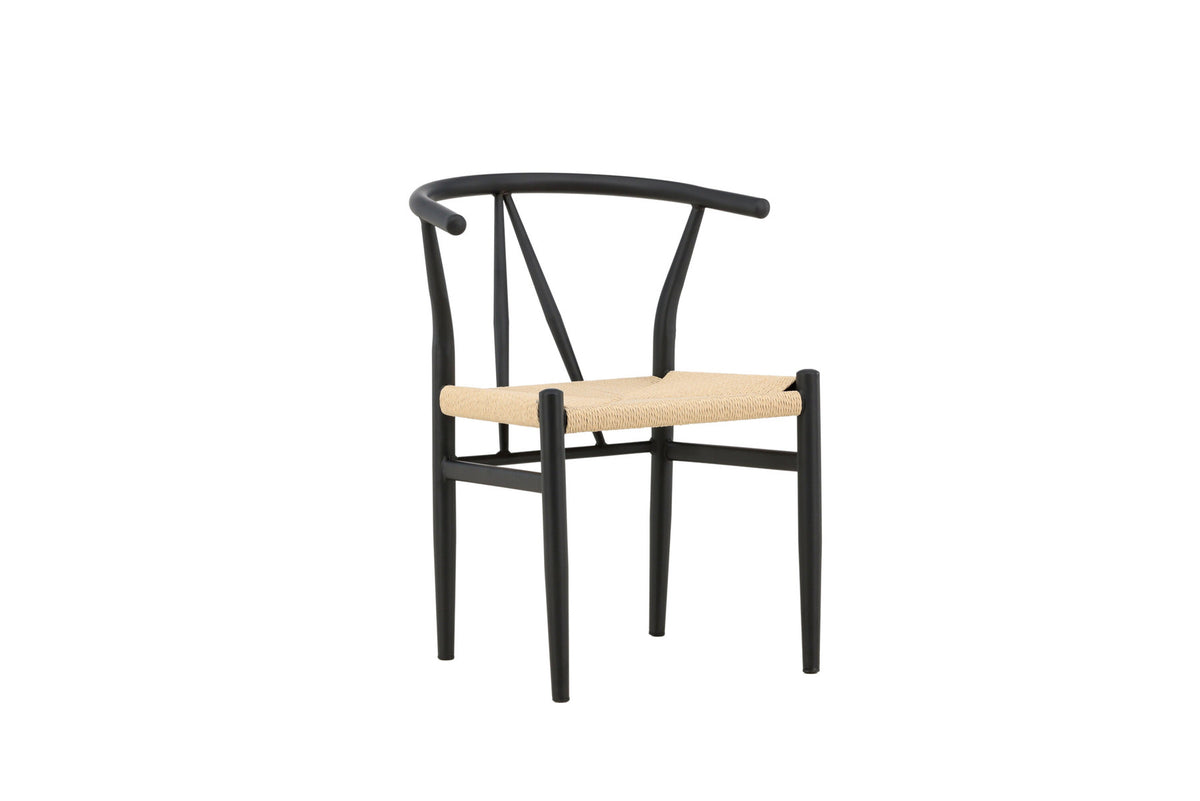 Alfons Esszimmerstuhl in Schwarz präsentiert im Onlineshop von KAQTU Design AG. Schalenstuhl mit Armlehne ist von Venture Home