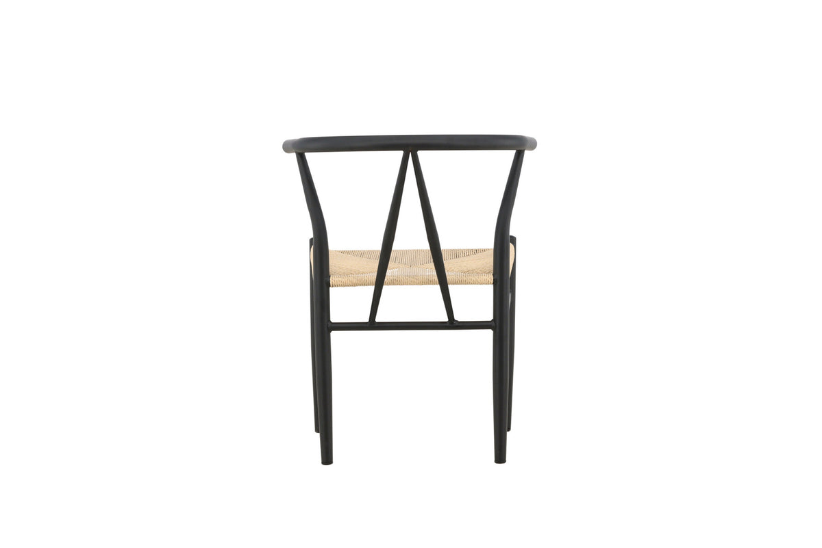 Alfons Esszimmerstuhl in Schwarz präsentiert im Onlineshop von KAQTU Design AG. Schalenstuhl mit Armlehne ist von Venture Home