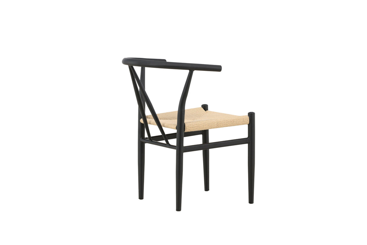 Alfons Esszimmerstuhl in Schwarz präsentiert im Onlineshop von KAQTU Design AG. Schalenstuhl mit Armlehne ist von Venture Home