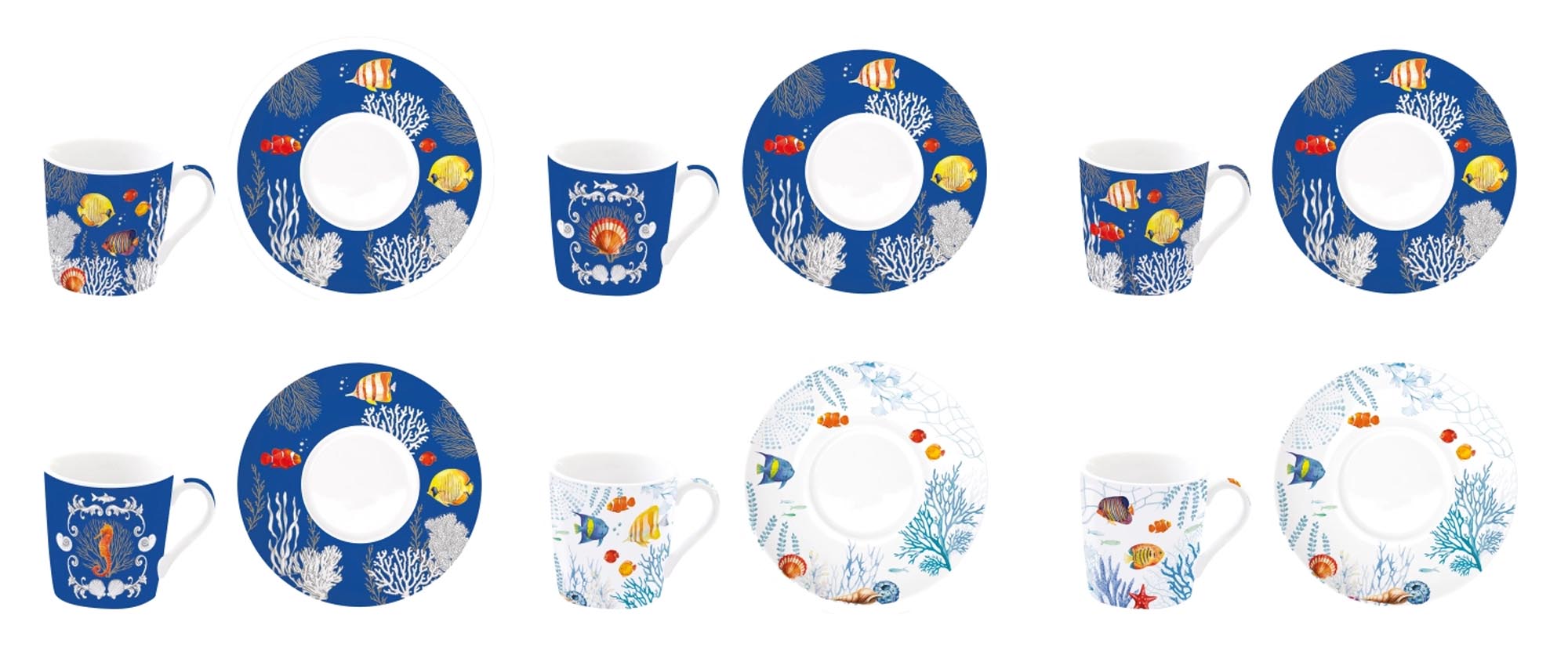 Entdecken Sie die Coffee Mania 6er Espressotasse mit Untertasse von Easy Life. Hochwertiges Porzellan, spülmaschinenfest, ideal für Kaffeeliebhaber!