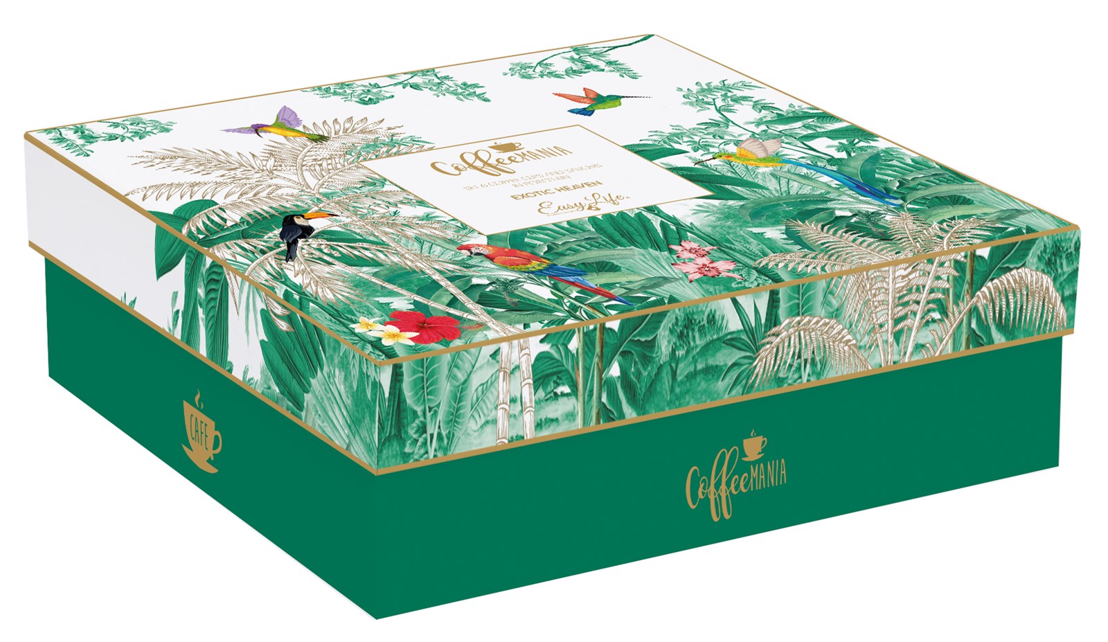 Elegantes Set aus 6 Espressotassen mit Untertassen, 100ml, von Easy Life. Perfekt für stilvollen Kaffeegenuss und Dekoration.