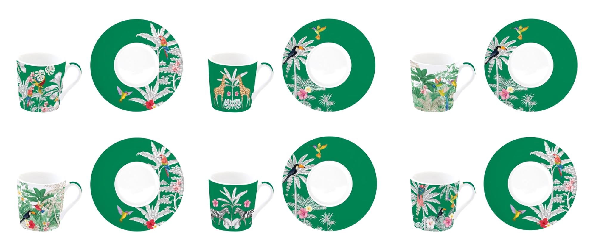 Stilvolles 6er Set Espressotassen mit Untertassen von Easy Life. Hochwertiges Porzellan, ideal für Espresso und besondere Anlässe.