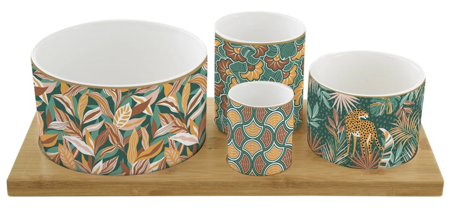 Namibia Appetizer Set mit 4 Schälchen, 29x13cm