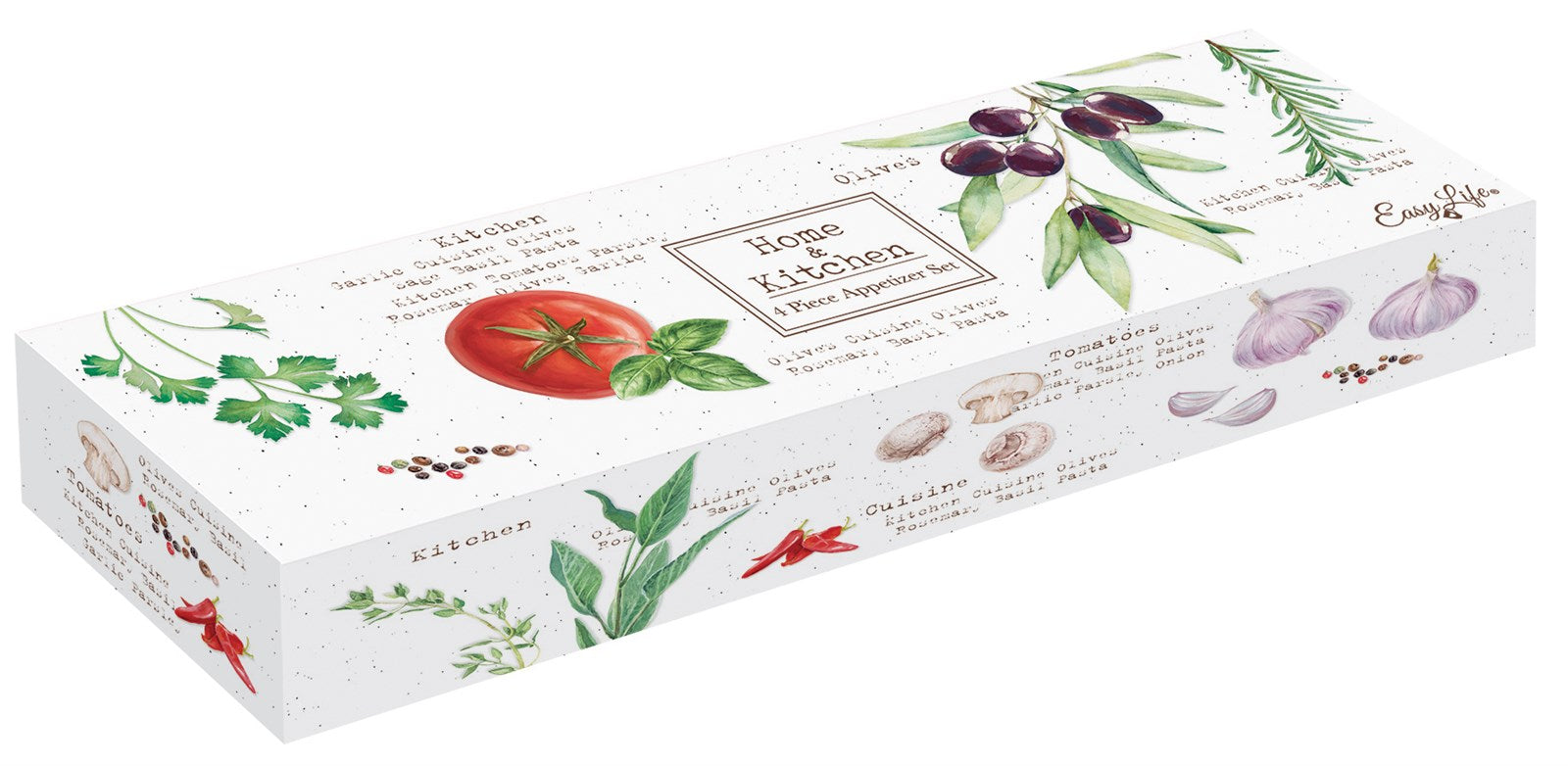 Modernes Apéro Set 37x10cm mit 3 Schalen von Easy Life für Geniesser.