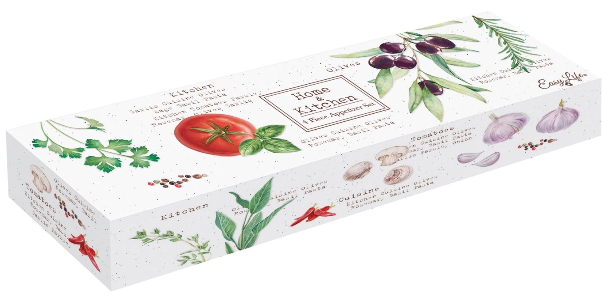 Modernes Apéro Set 37x10cm mit 3 Schalen von Easy Life für Geniesser.