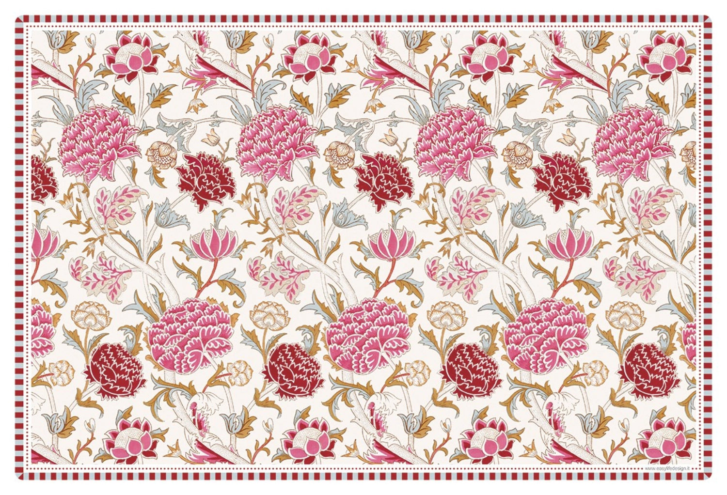 Entdecken Sie das stilvolle William Morris Pink Tischset (45x30 cm) von Easy Life. Perfekt für Ihre Tischdekoration, schützt es vor Kratzern und verleiht Eleganz.