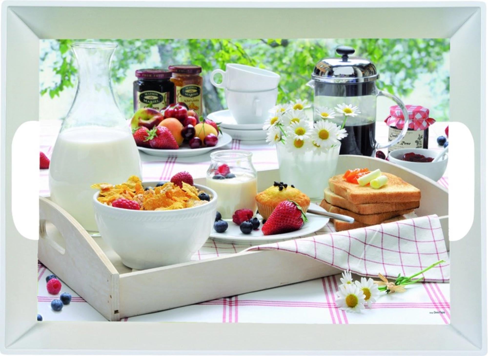 Entdecken Sie das Healthy Breakfast Tablett von Easy Life (41x30 cm) – stilvoll, funktional und ideal für Frühstück und Brunch. Hochwertig, leicht zu reinigen und vielseitig einsetzbar.