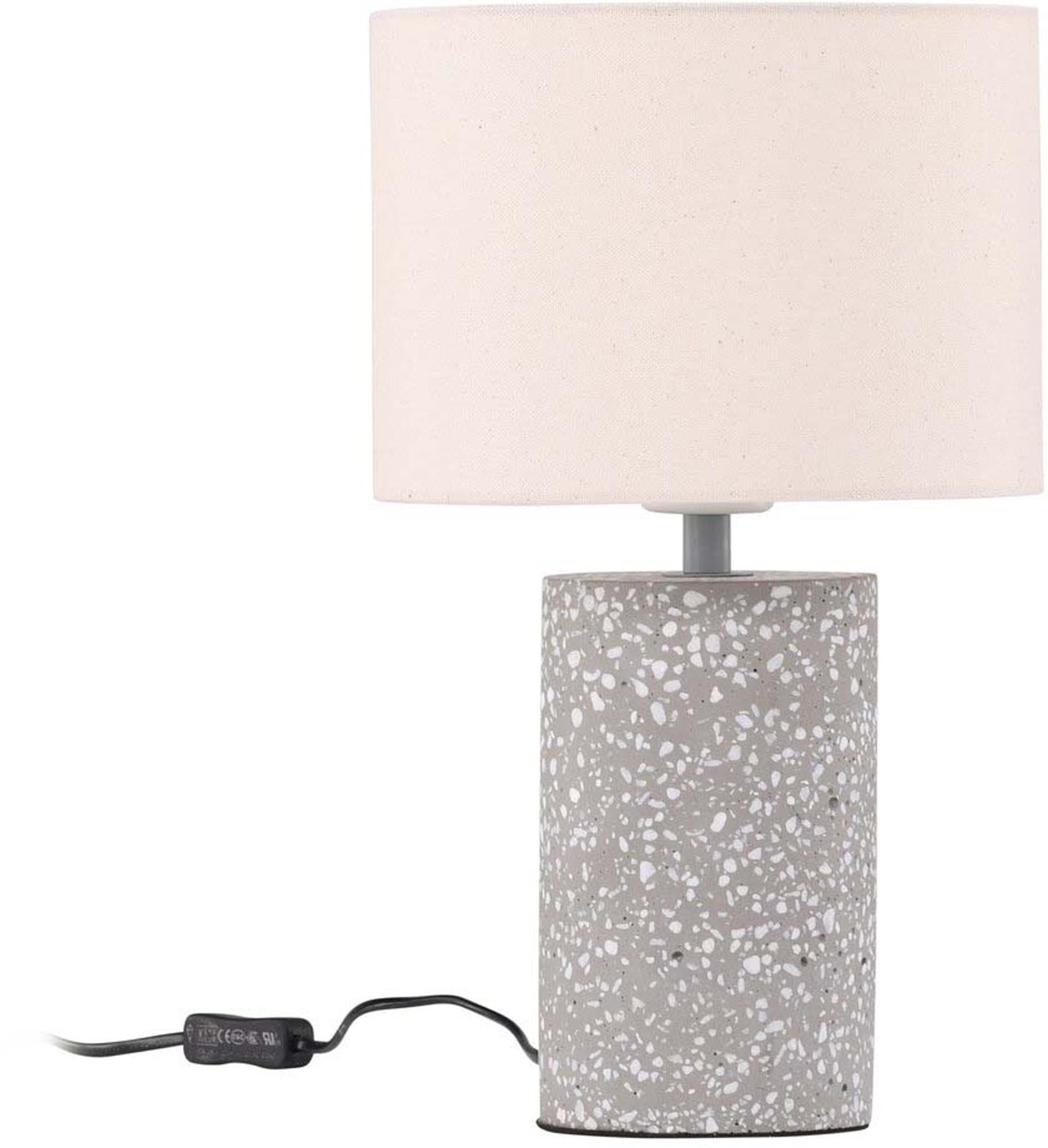 Elegante Dijon Tischleuchte von Venture Home mit Terrazzo-Sockel.