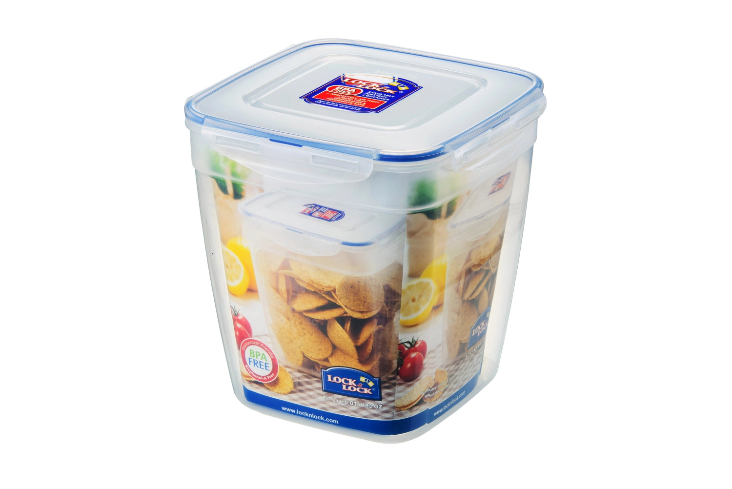 Stackable storage jar 5.7lt 21x21x24cm