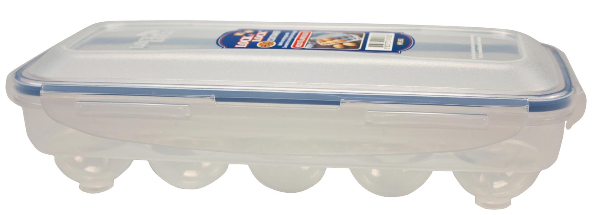 Praktische Lock&Lock Eierbox für 10 Eier, 27,9x13,1x7cm, BPA-frei, luftdicht, transparent, spülmaschinenfest. Perfekt für frische Aufbewahrung.