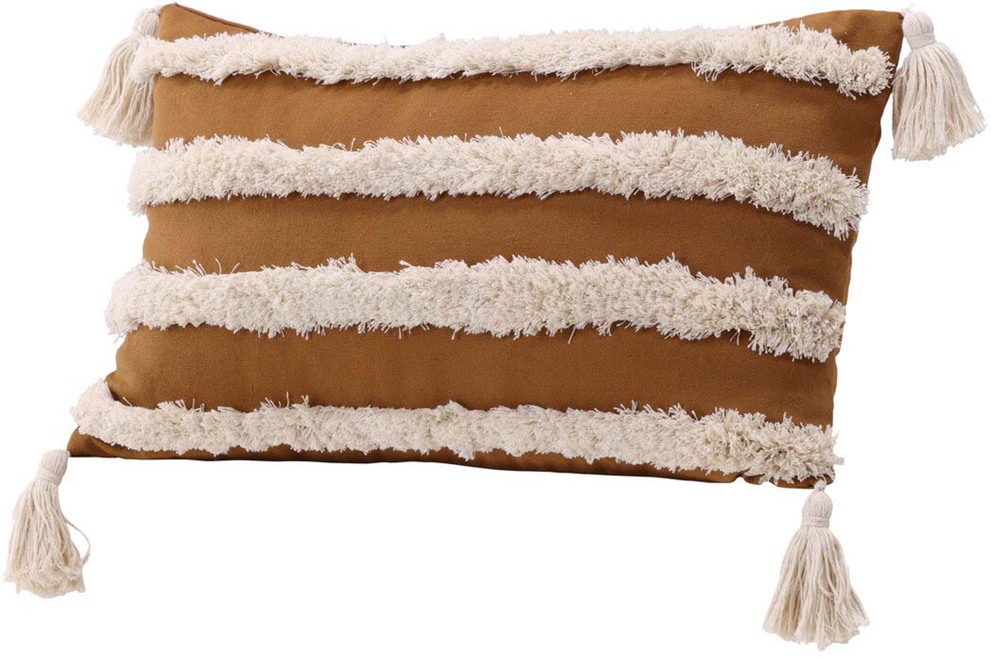 Elina Kissenbezug in Rostrot mit charmanten Quasten von Venture Home.