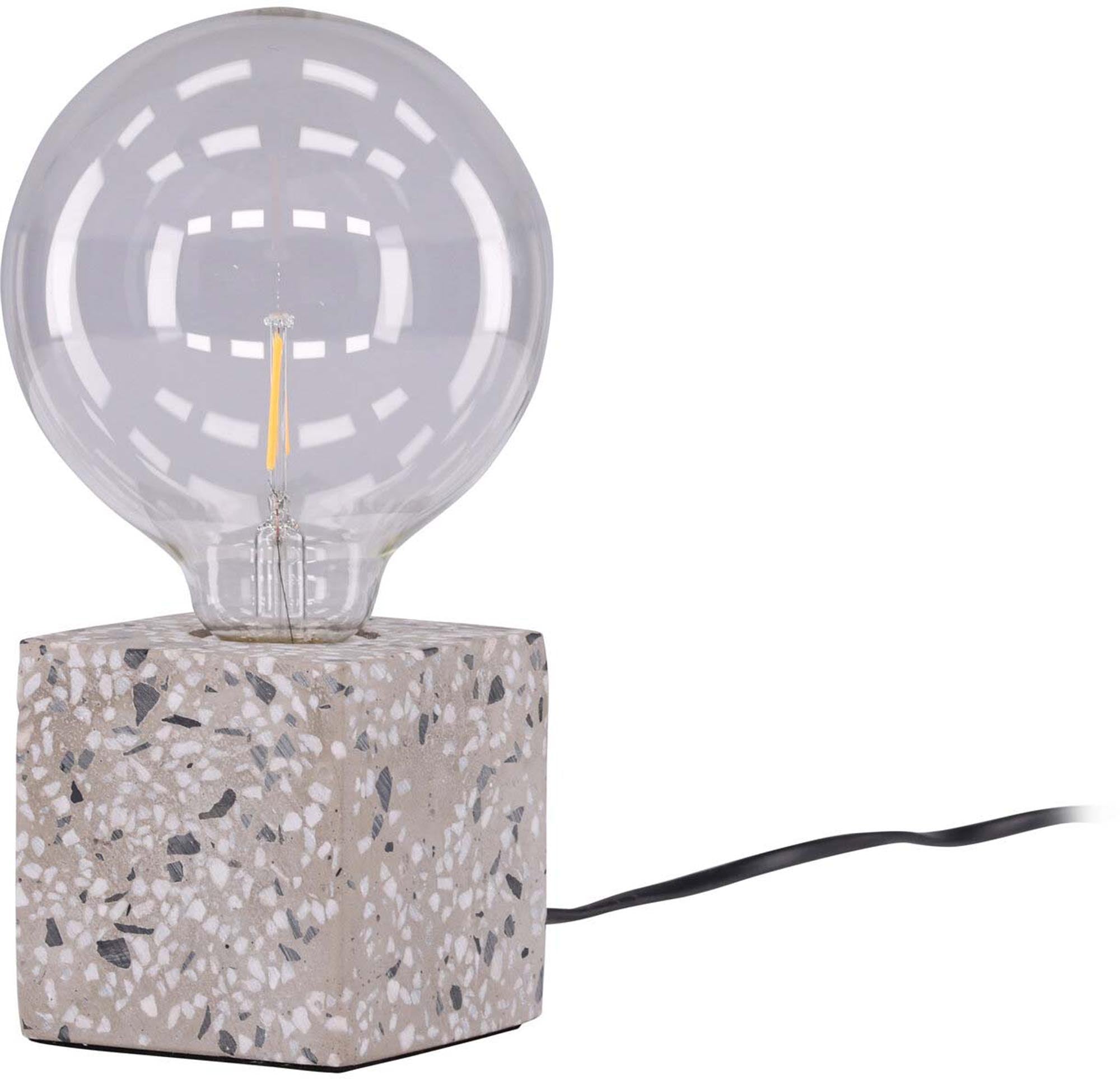 Rilche Tischleuchte von Venture Home: Elegante nordische Lampe mit einzigartigem Terrazzo-Sockel für jeden Raum.