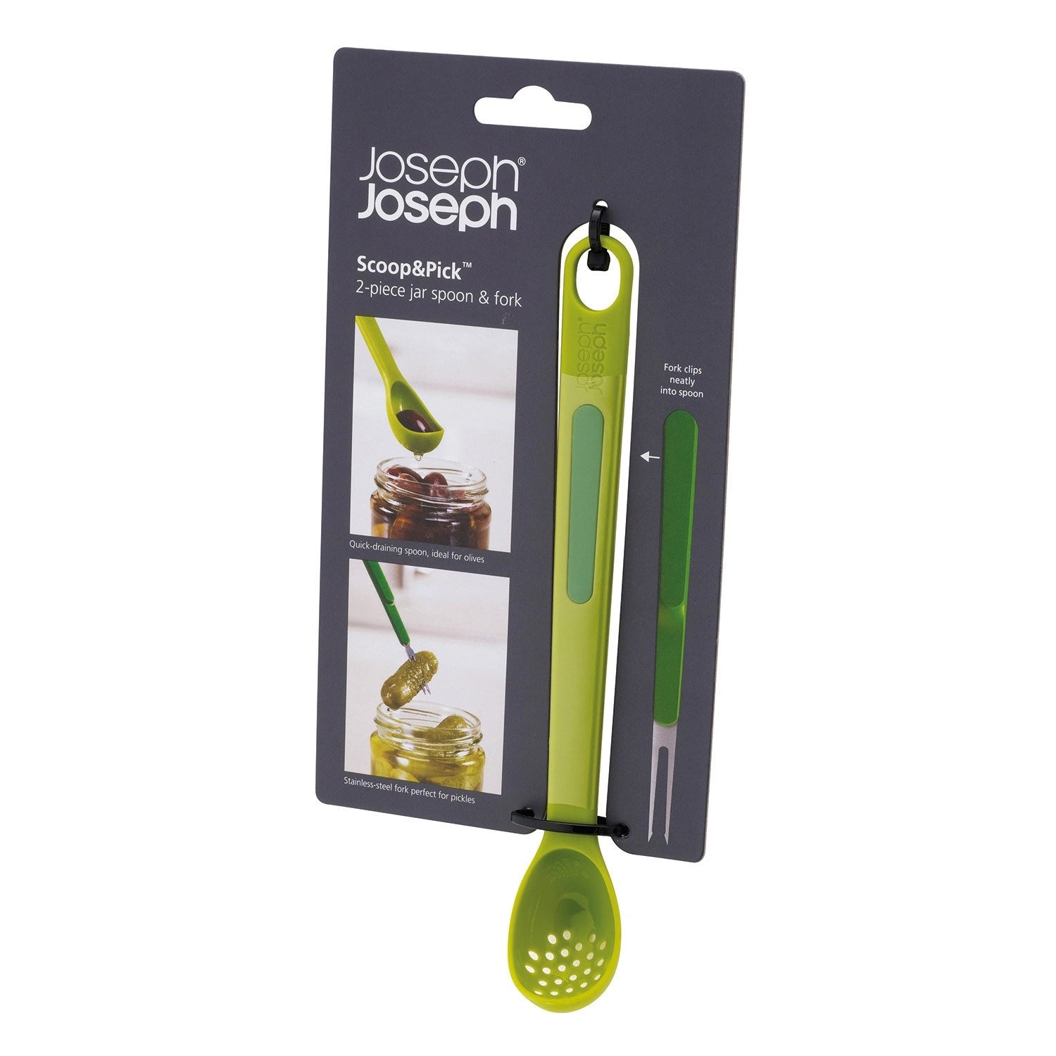 Scoop Pick Löffel Gabel 2-er Set, verde