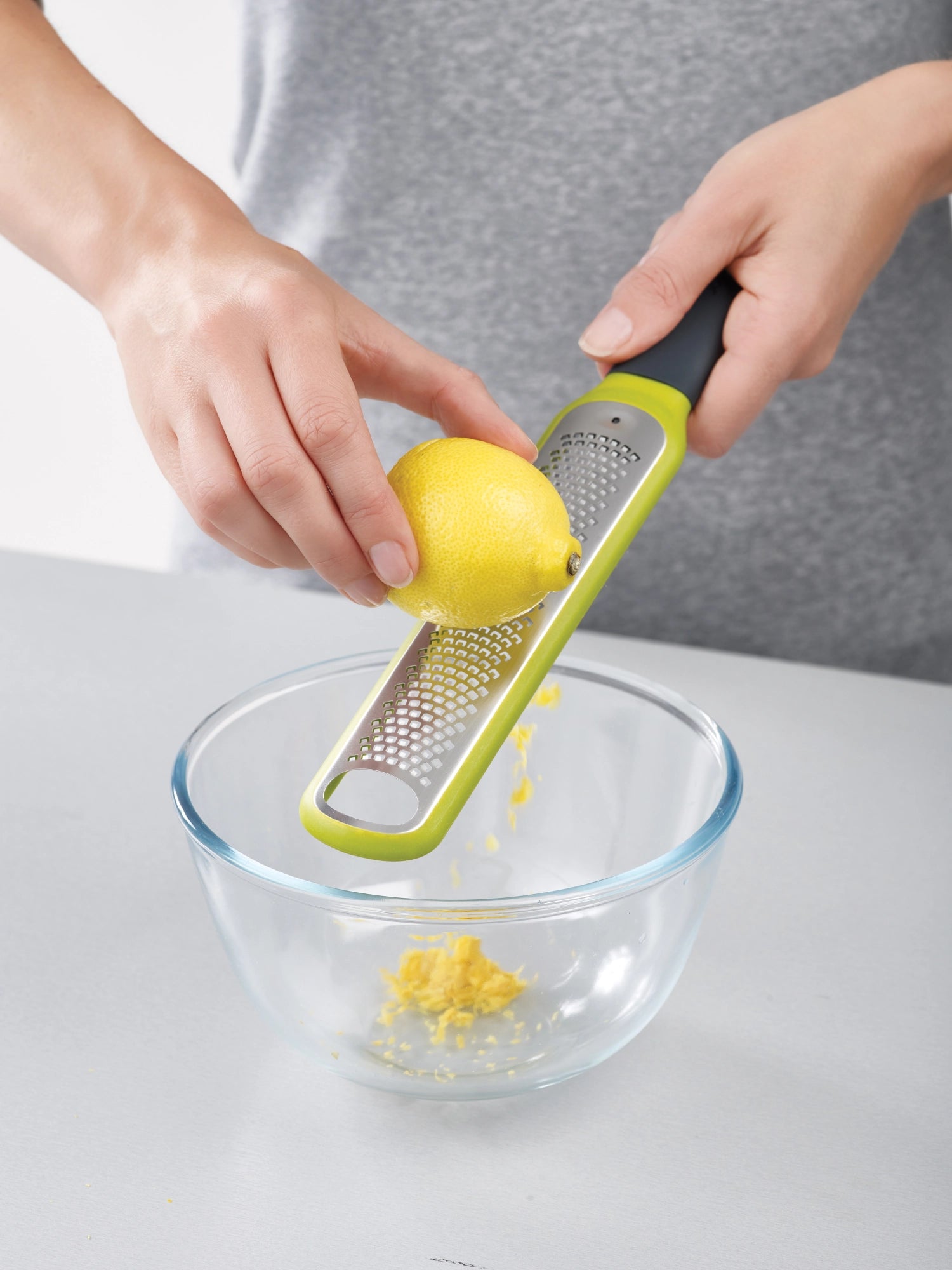 Rouf de zester handzest avec nettoyant, vert, 27,8x5x2 cm