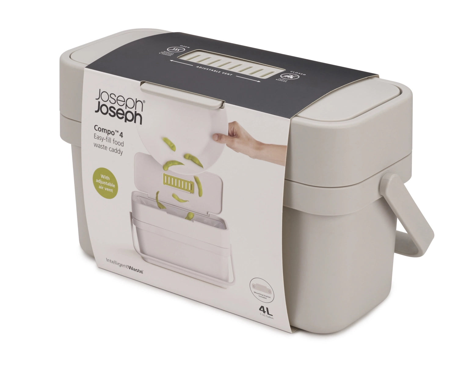 Compo 4l, compost bin, sand, 18x29.6, 12.9cm