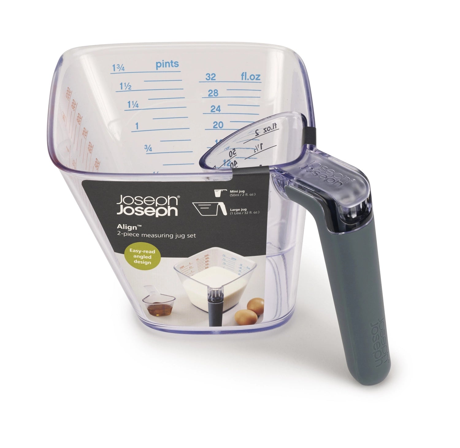 Align 2-piece, easy-to-read measuring cup set, 1l, 50ml