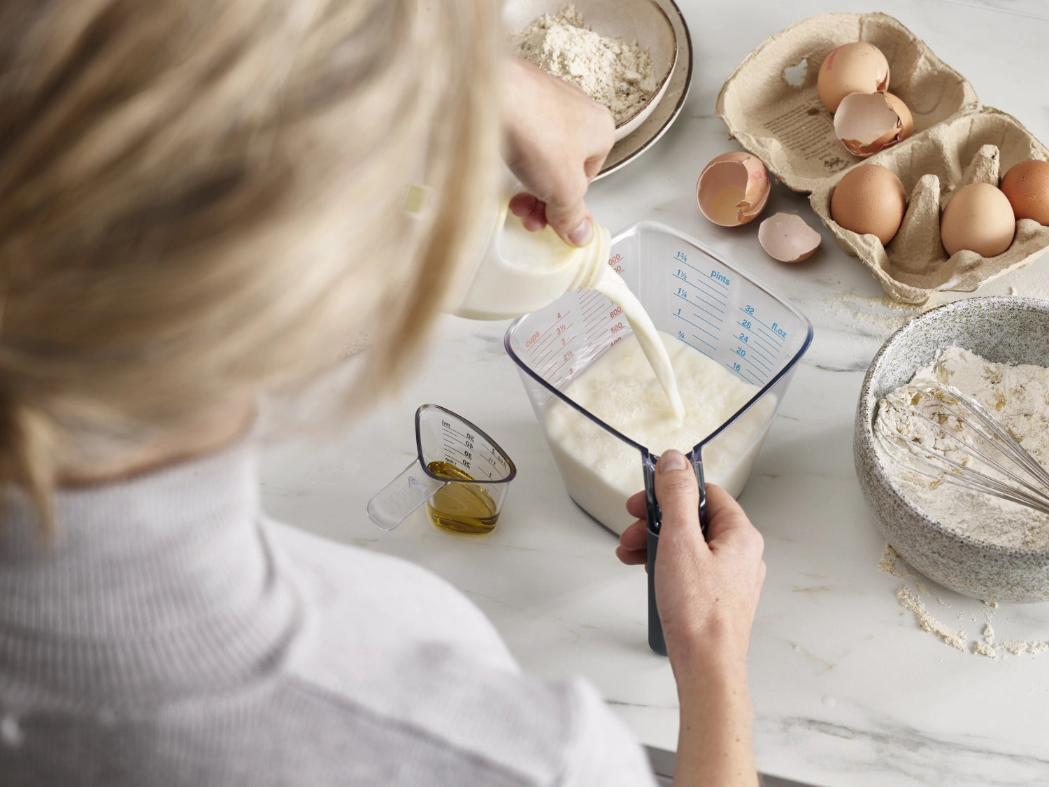 Align 2-piece, easy-to-read measuring cup set, 1l, 50ml