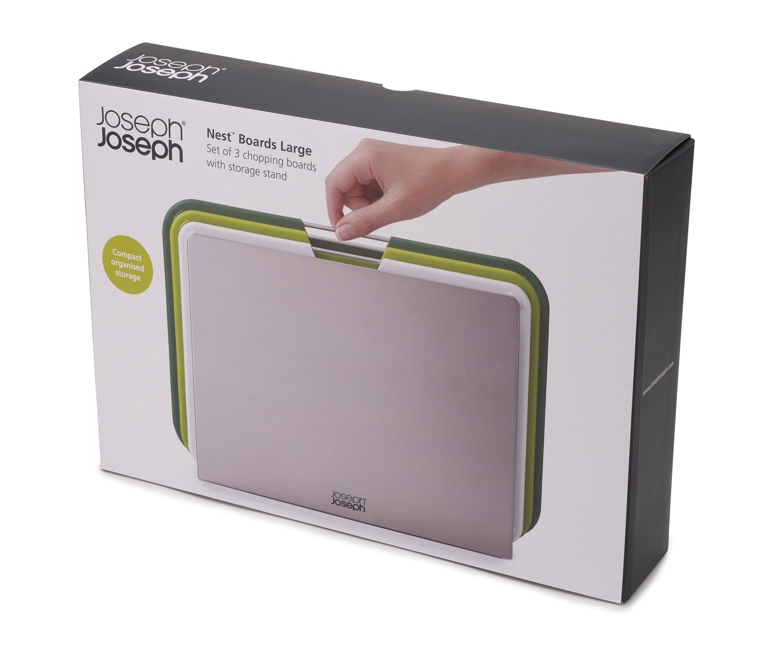 Das große grüne Nest Schneidebrett von Joseph Joseph bietet Platz für alle Ihre Kochbedürfnisse und überzeugt durch Langlebigkeit und stilvolles Design.