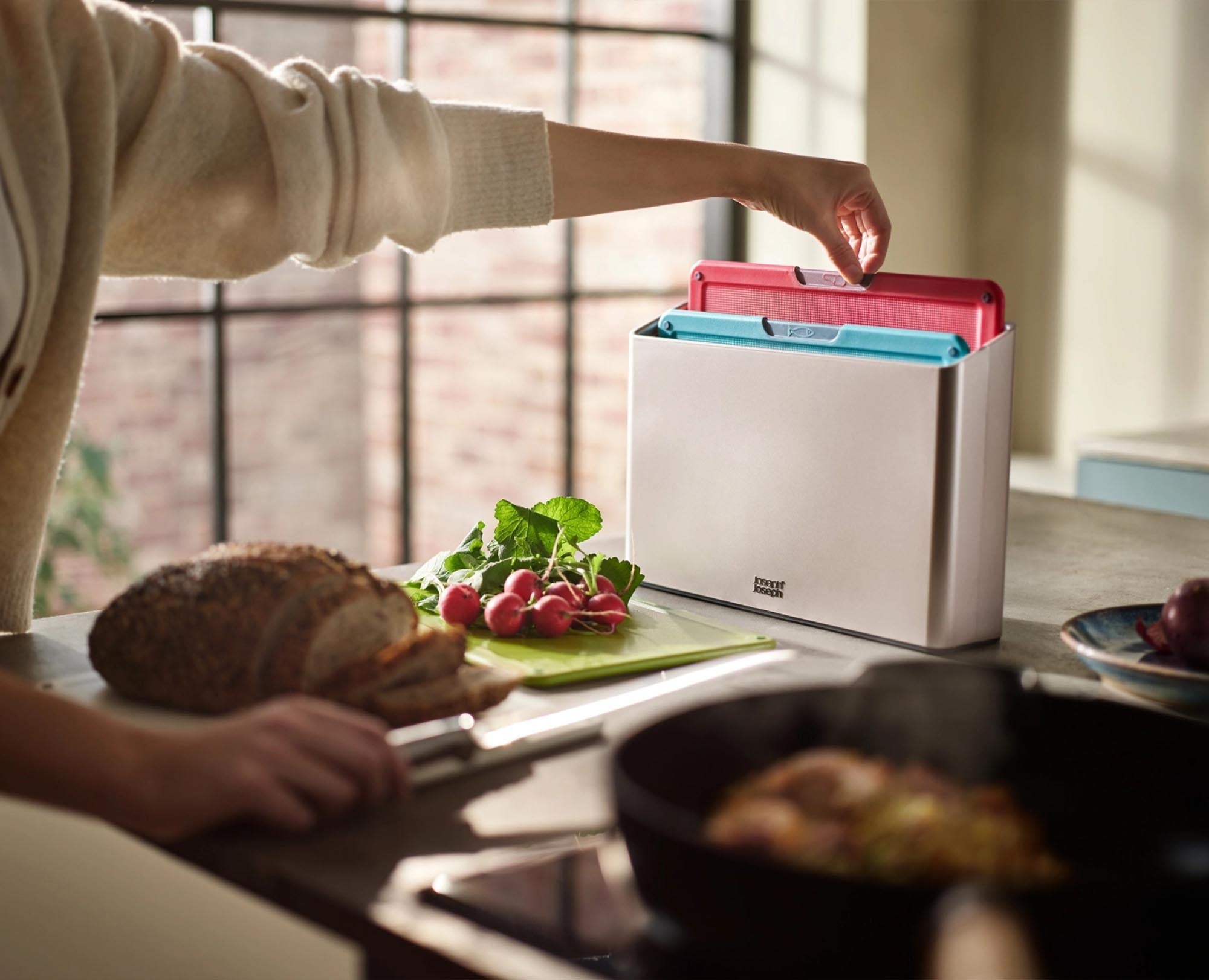 Folio Icon 4 tlg. Schneidebrettset: Funktionale, farbige Bretter für hygienisches Schneiden. Ideal für eine organisierte und sichere Küche!