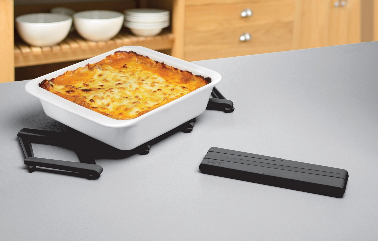 Stretch pot coaster black 19.5x5cm