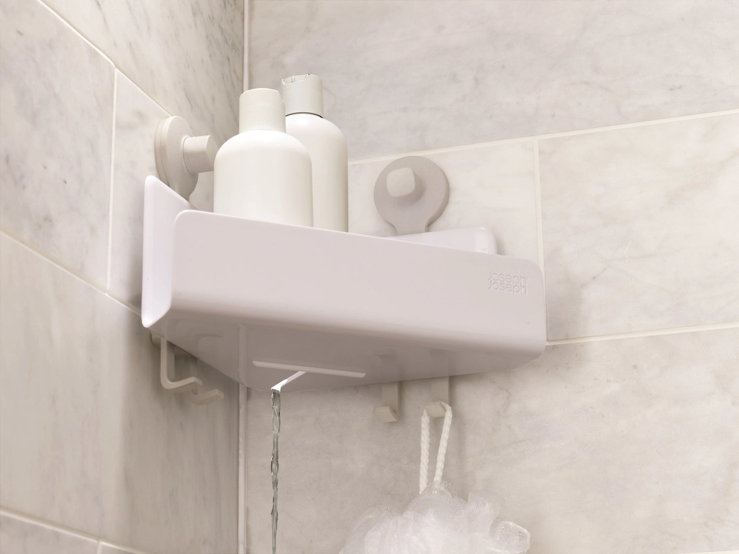 EasyStore Corner Shower Caddy Pack of 2 – White