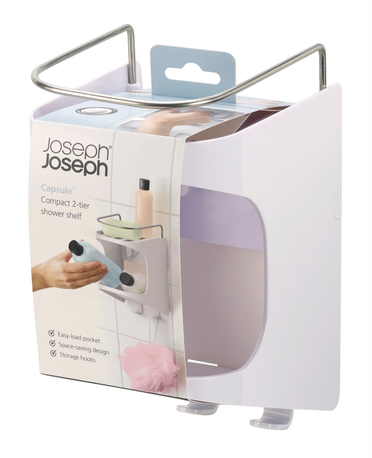 Stilvolles 2-stufiges Duschregal für optimale Raumnutzung.