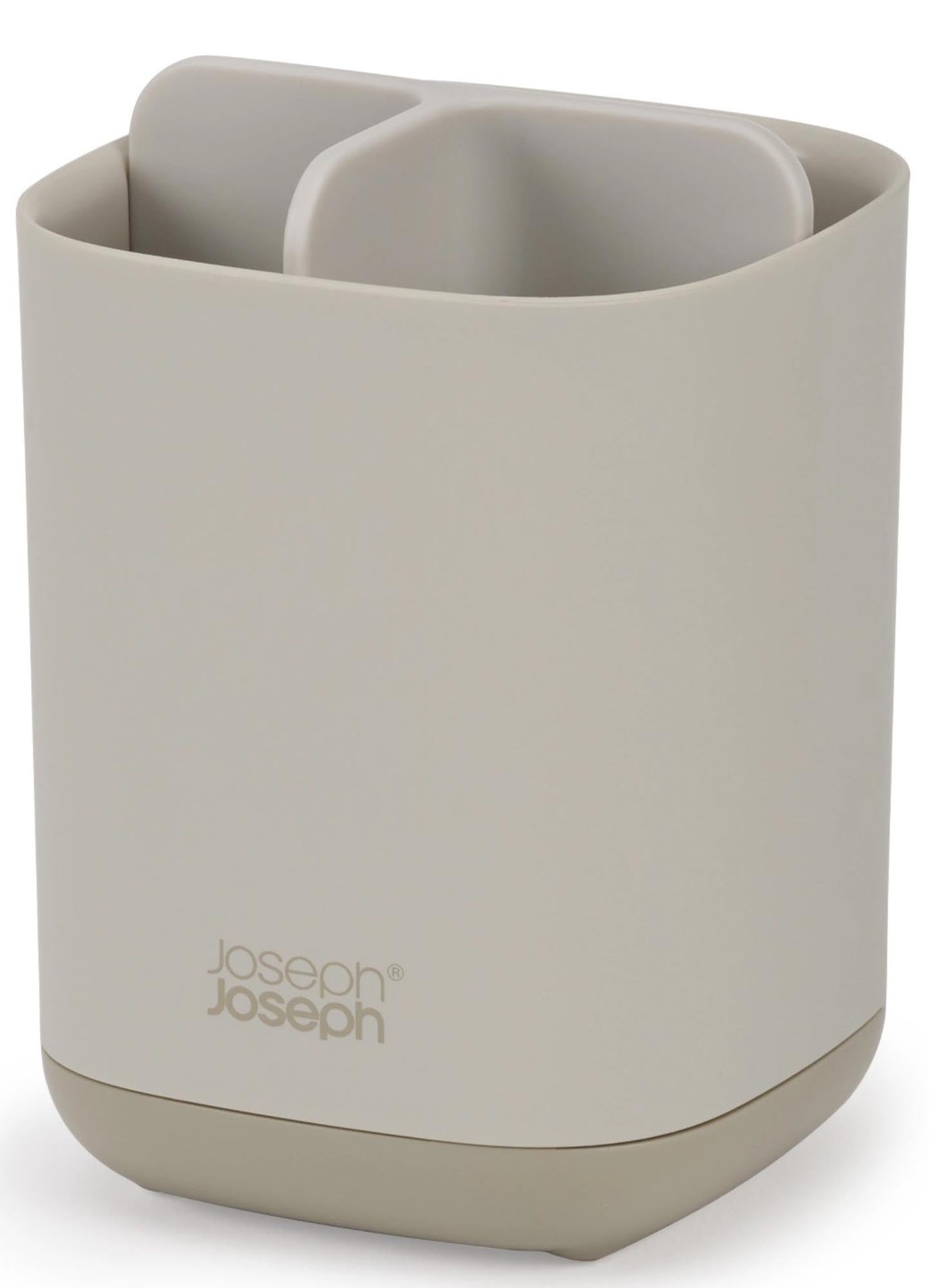 Praktischer EasyStore Zahnbürstenhalter ecru von Joseph Joseph.